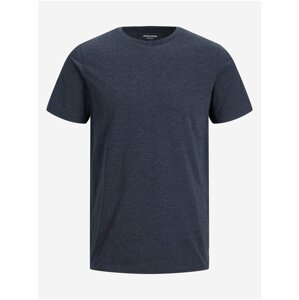 Dark blue men's brindle basic T-shirt Jack & Jones Organic - Men