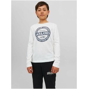 White Jack & Jones Jeans Long Sleeve T-Shirt - Boys