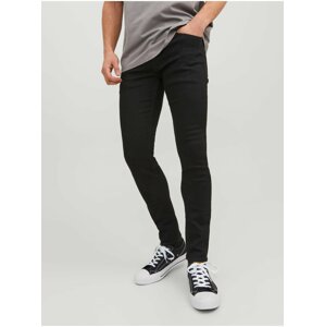 Black Mens Skinny Fit Jeans Jack & Jones Liam - Men