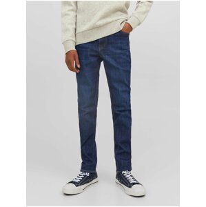 Dark Blue Boys Slim Fit Jeans Jack & Jones Glenn - Boys