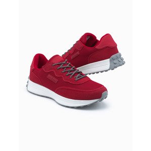 Ombre Men's shoes sneakers in combined materials - red