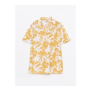 LC Waikiki Patterned Gabardine Short Sleeve Shirt for Boy
