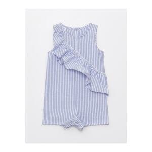 LC Waikiki Crew Neck Striped Baby Girl Rompers