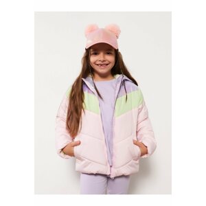 LC Waikiki Girls Color Block Hooded Inflatable Coat.