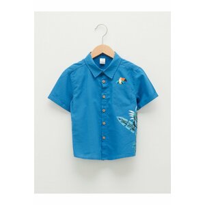 LC Waikiki Short Sleeve Printed Poplin Shirt for Baby Boy