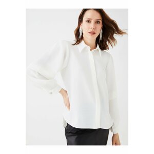 LC Waikiki Hidden Button Fastening Long Sleeved Women's Shirt