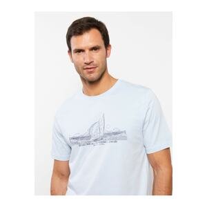 LC Waikiki Crew Neck Short Sleeved Printed Combed Combed Men's T-Shirt.