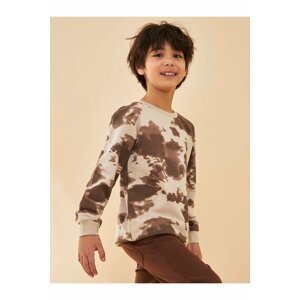 LC Waikiki Crew Neck Tie-Dye Patterned Long Sleeve Boys Sweatshirt