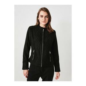LC Waikiki Women's Black Leather Look Coat