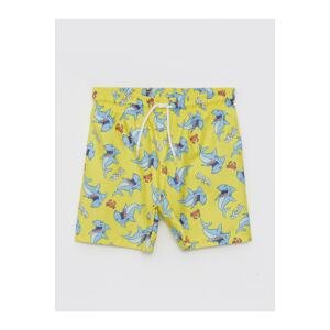 LC Waikiki Boys Swim Shorts with an Elastic Printed Waist