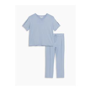 LC Waikiki Pajama Set - Blue - Plain