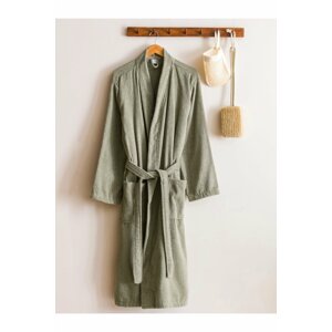 LC Waikiki Plain V-Neck Long Men's Cotton Bathrobe