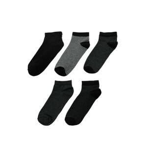 Polaris Mini Points 5-pack Ptk-m 3fx Black Men's 5-pack Booties Socks