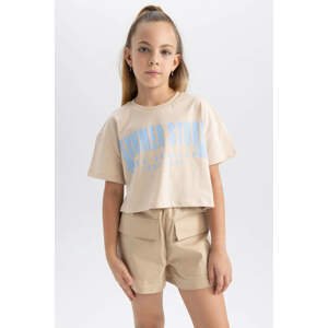 DEFACTO Crop Short Sleeve T-shirt