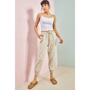 Bianco Lucci Pants - Beige - Joggers