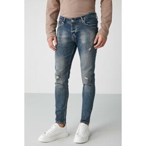 GRIMELANGE Fair Relaxed Skinny Navy Blue Jeans