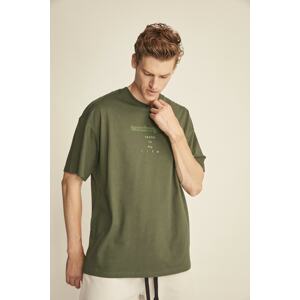 GRIMELANGE Bieber Knitted Oversized Khaki T-shir