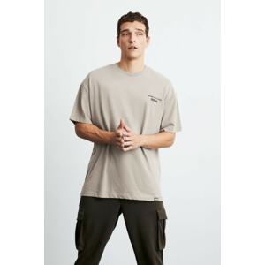 GRIMELANGE Mark Knit Oversized Beige T-shirt