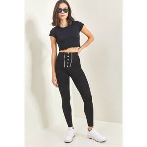 Bianco Lucci Leggings - Schwarz - Normal Waist