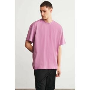 GRIMELANGE Jett Oversize Pink T-shirt