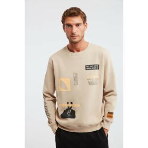 GRIMELANGE Sweatshirt - Beige - Oversize