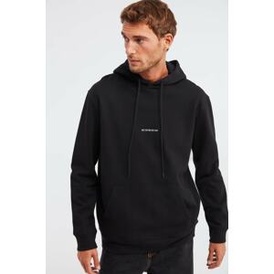 GRIMELANGE Epic Men's Soft Fabric Hooded Drawstring Regular Fit Embroidered Sweatshirt