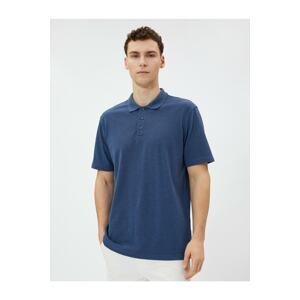 Koton Polo Neck T-shirt with Short Sleeves and Buttons