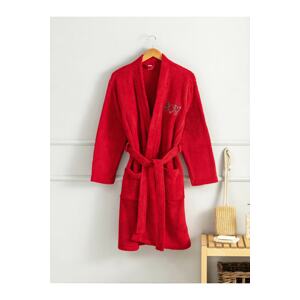 LC Waikiki Women's Long Dressing Gown with Embroidery Detail