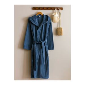 LC Waikiki Bathrobe - Blue - Solid color