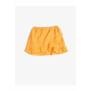 Koton Skirt Frilly Wrapped Waist Elastic Textured