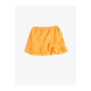 Koton Skirt Ruffled Wrapped Elastic Waist Textured