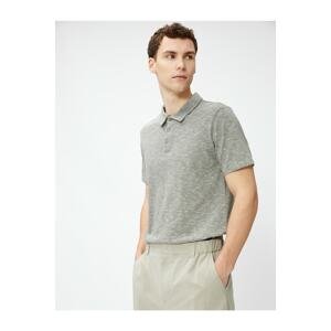 Koton Polo Neck T-Shirt Buttoned Short Sleeve
