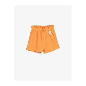 Koton Shorts Waist Elastic Textured Label Detail Cotton