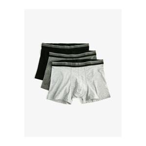 Koton Boxer Shorts - Gray - 3 pcs