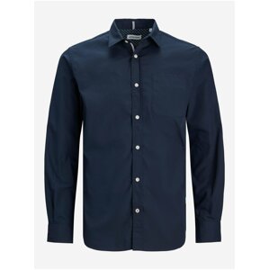 Dark blue Men's Shirt Jack & Jones Plain - Men