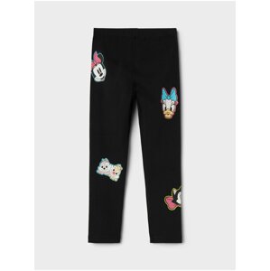 Black Girly Patterned Leggings Name It Jerassa Minnie - Girls