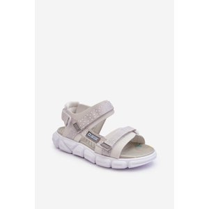 Kids Zippered Sandal Big Star LL374201 white-silver