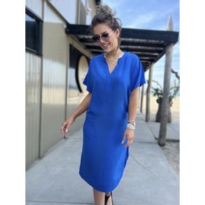 Cornflower dress Och Bella BE-AZ101.blue