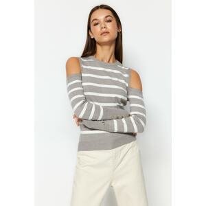 Trendyol Gray Premium/Special Yarn Knitwear Sweater