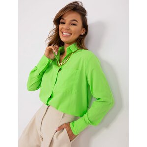 Light green oversize shirt with collar