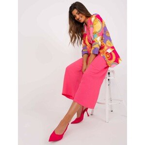 Pink and purple jacket with ruffled sleeves