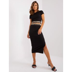 Black knitted skirt with wide elastic OCH BELLA