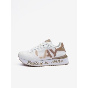 Replay Shoes Scarpa White Beige - Women