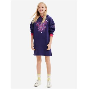 Purple Girly Hoodie Desigual Emmline Disney Hoodie - Girls