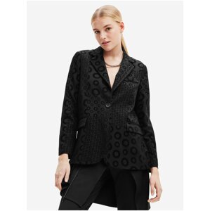 Black Desigual Sici Patterned Jacket - Ladies