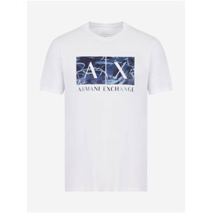 White Mens T-Shirt Armani Exchange - Men