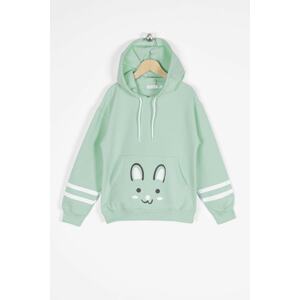 zepkids Girls' Rabbit Print Hoodie with Sweatshirt