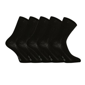 5PACK socks Gino bamboo seamless black
