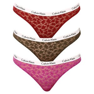 3PACK women's panties Calvin Klein multicolor