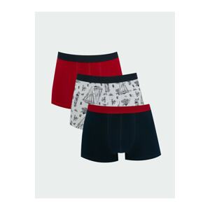 LC Waikiki Standard Pattern Flexible Fabric Men's Boxer 3-Pack